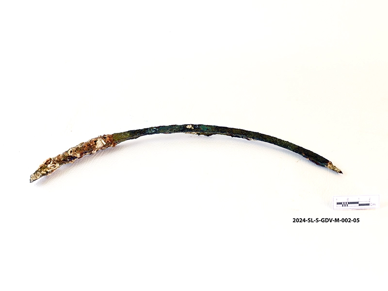 Part of a copper ring — artifact at Maritime Archaeology Museum