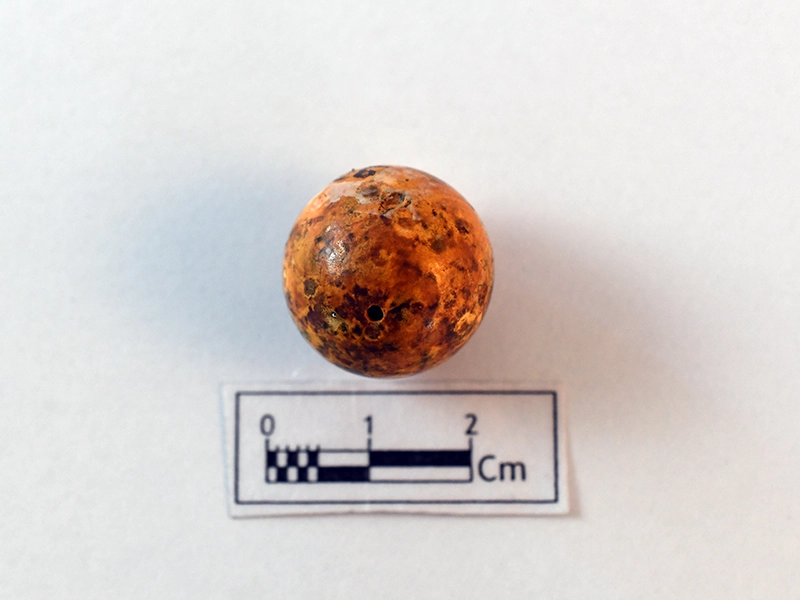 Spherical Carnelian Bead — artifact at Maritime Archaeology Museum