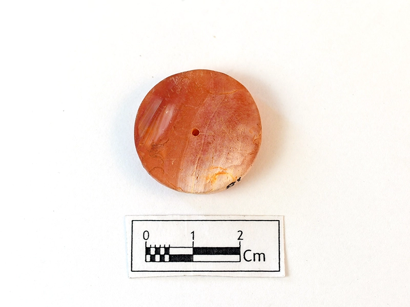 Oblate Disc bead — artifact at Maritime Archaeology Museum