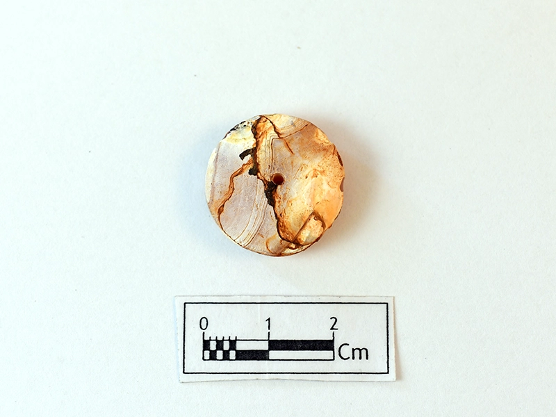 Oblate Disc bead — artifact at Maritime Archaeology Museum